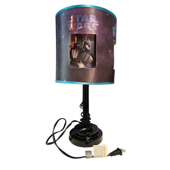 Disney Star Wars Darth Vader Yoda Storm Troopers Double Shade Die Cut Table Lamp - Picture 1 of 13